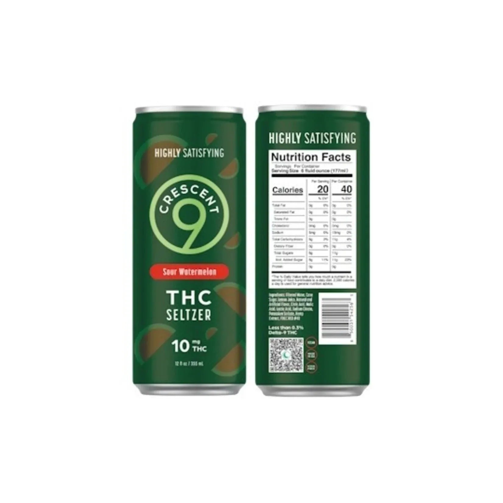 Crescent 9 THC Seltzer 10mg Crescent Canna Coastal Hemp Co