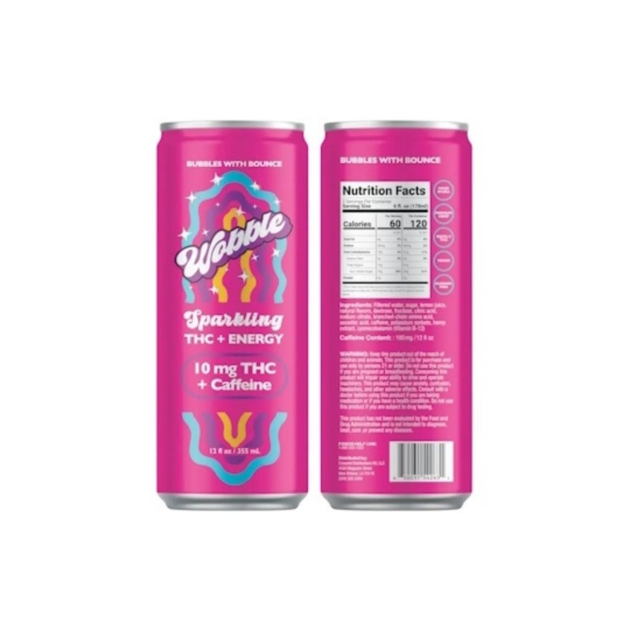 Crescent 9 Wobble Sparkling THC Energy Drink Crescent Canna Coastal Hemp Co