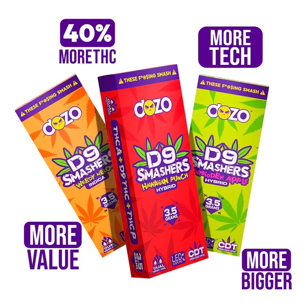 Dozo D9 Smashers Disposable 3.5G THCa Dozo Coastal Hemp Co