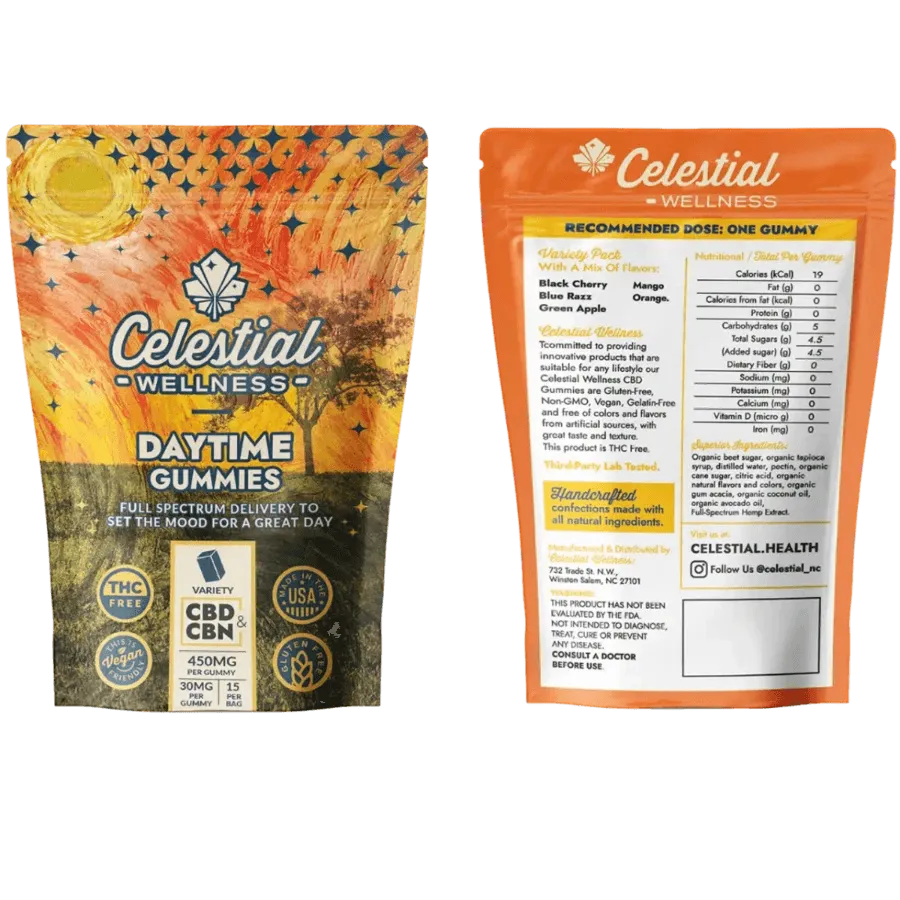 Daytime Gummies CBD CBG 600 mg - Coastal Hemp Co - Coastal Hemp Co