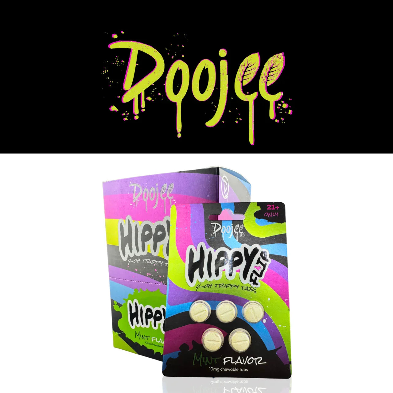 Hippy Flip Trippy Mushroom Tabs Doojee Coastal Hemp Co