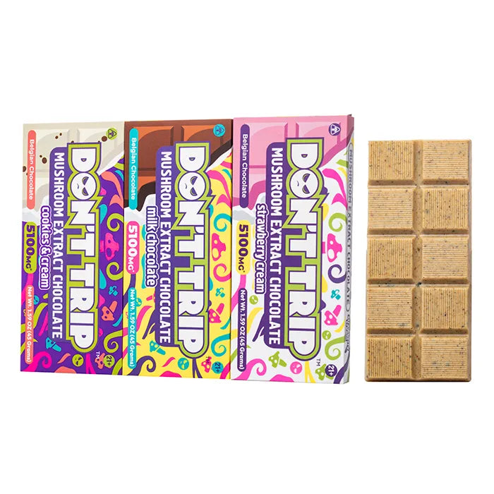 Dozo Don't Trip Mushroom Chocolate Bar 5000MG Dozo Coastal Hemp Co