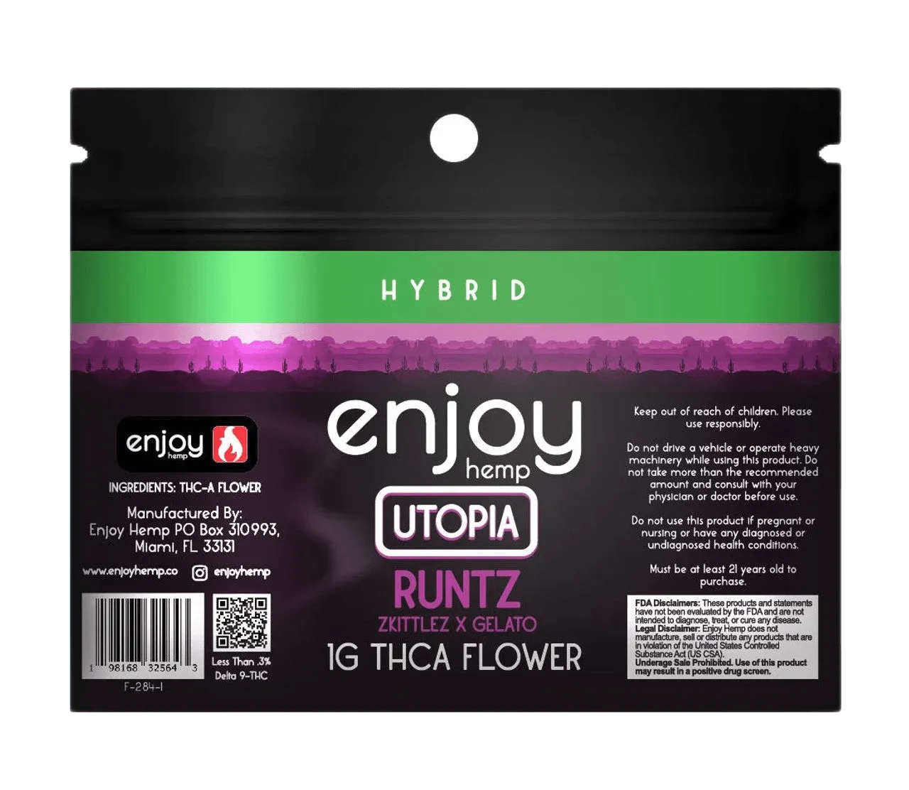 Enjoy Hemp - Enjoy THCA Flower 1-Gram Sample Size - Shop Coastal Hemp Co