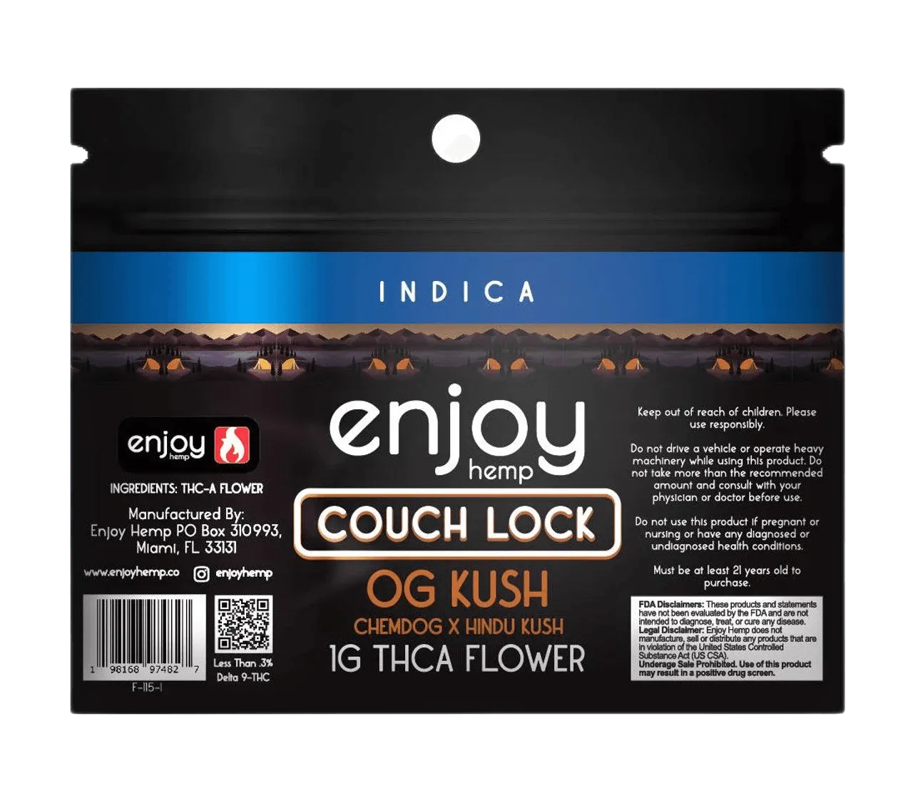 Enjoy Hemp - Enjoy THCA Flower 1-Gram Sample Size - Shop Coastal Hemp Co