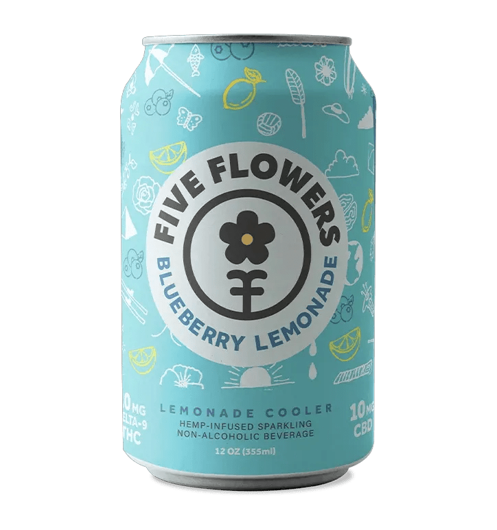 Five Flowers Delta 9 Seltzers 10mg NEW Five Flowers Coastal Hemp Co
