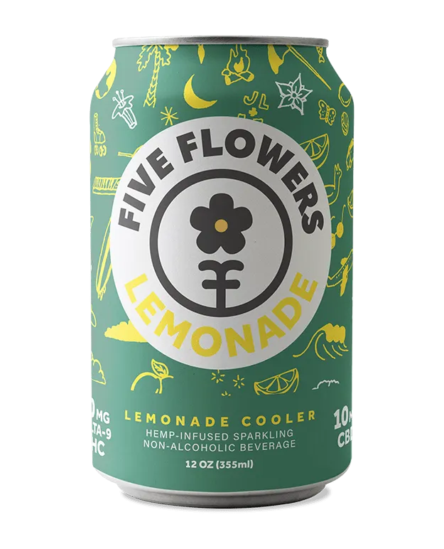 Five Flowers Delta 9 Seltzers 10mg NEW Five Flowers Coastal Hemp Co