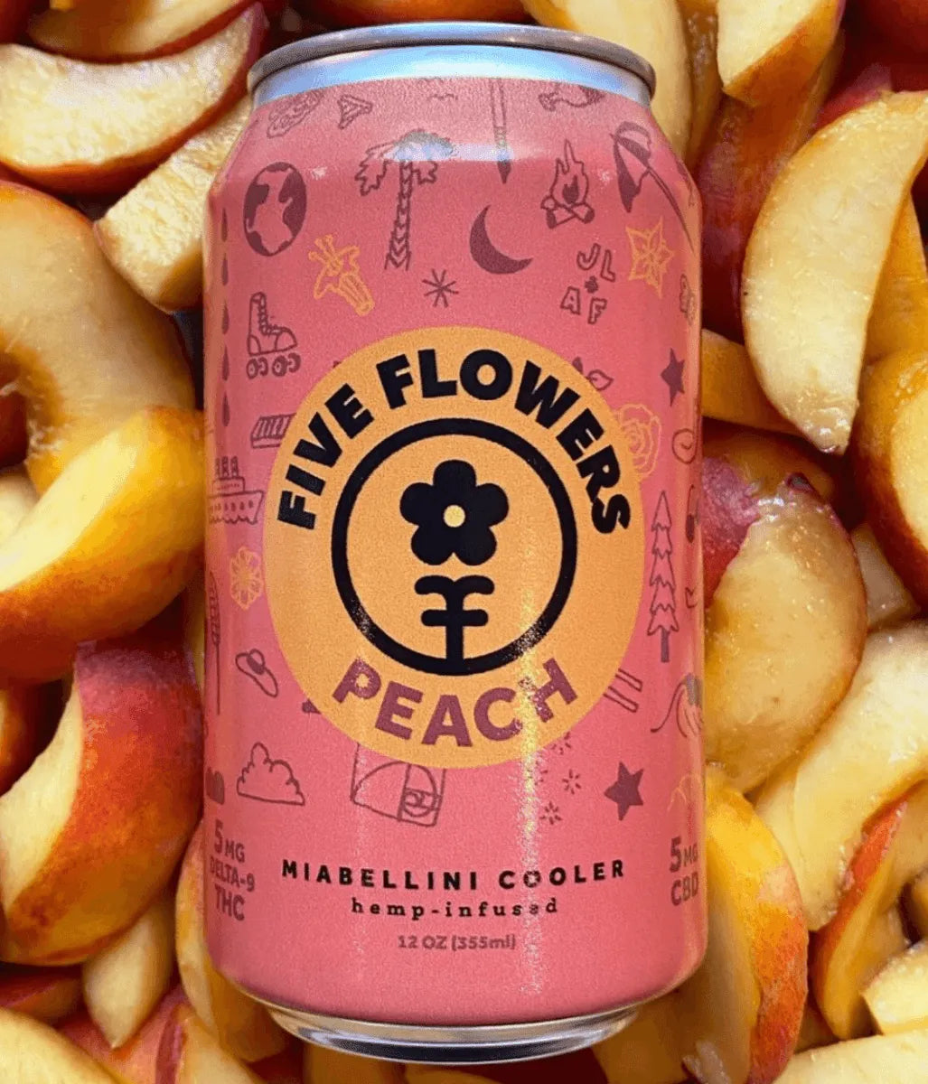 Five Flowers Delta 9 Seltzers 5 mg Hemp-Derived Cooler - Coastal Hemp Co
