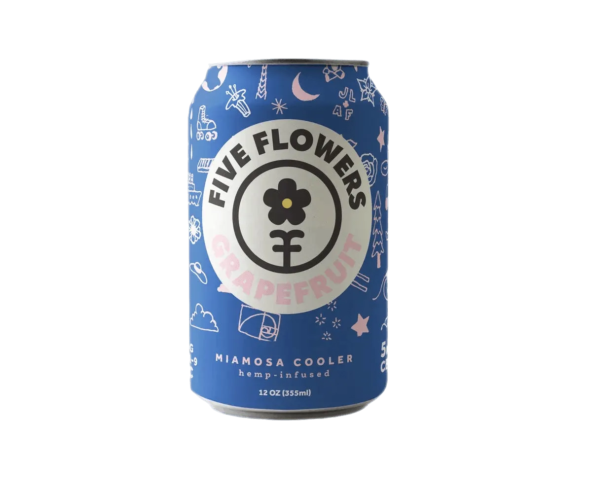 Five Flowers Delta 9 Seltzers 5 mg Hemp-Derived Cooler - Coastal Hemp Co