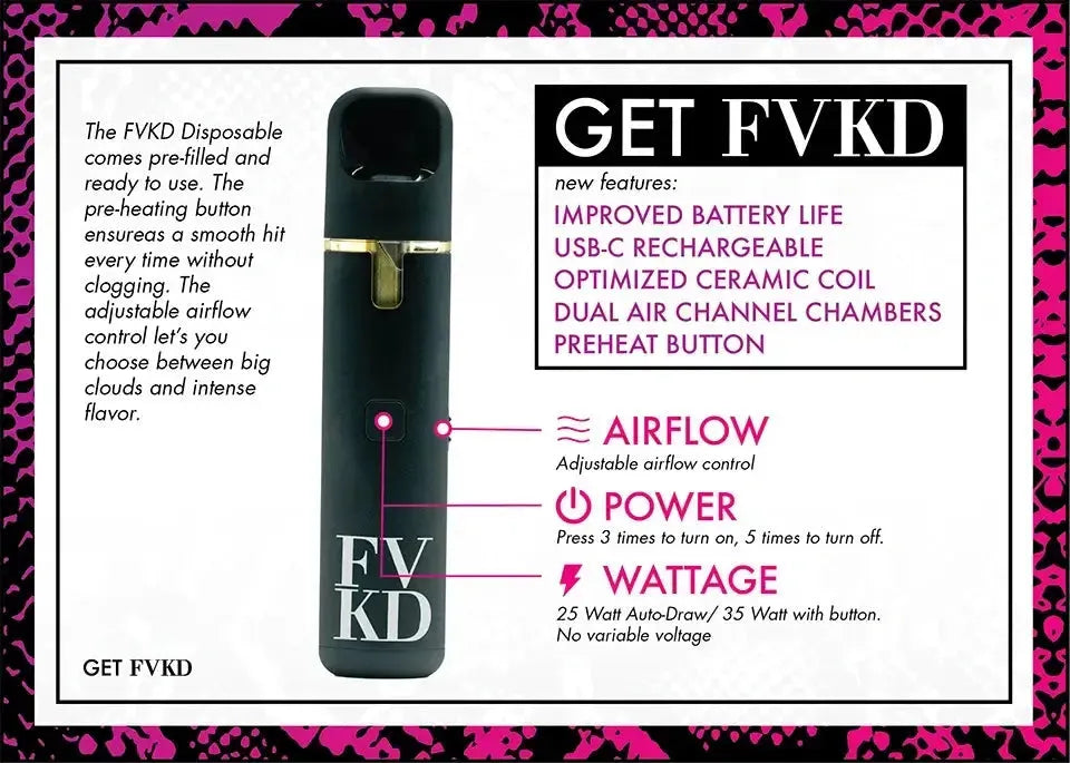 FVKD Hypnotiq Diamond Sauce Disposable 3.5G Get FVKD Coastal Hemp Co