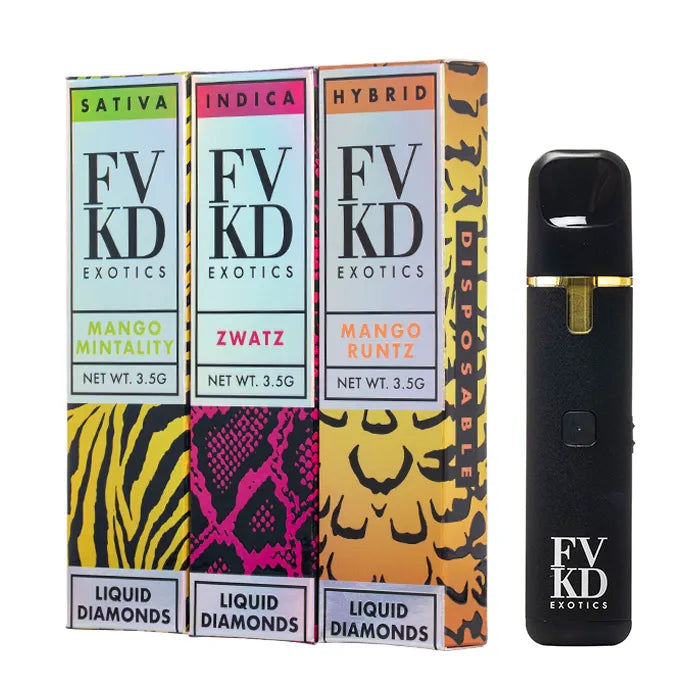 FVKD Exotics THCA Liquid Diamonds Disposable 3.5G Get FVKD Coastal Hemp Co