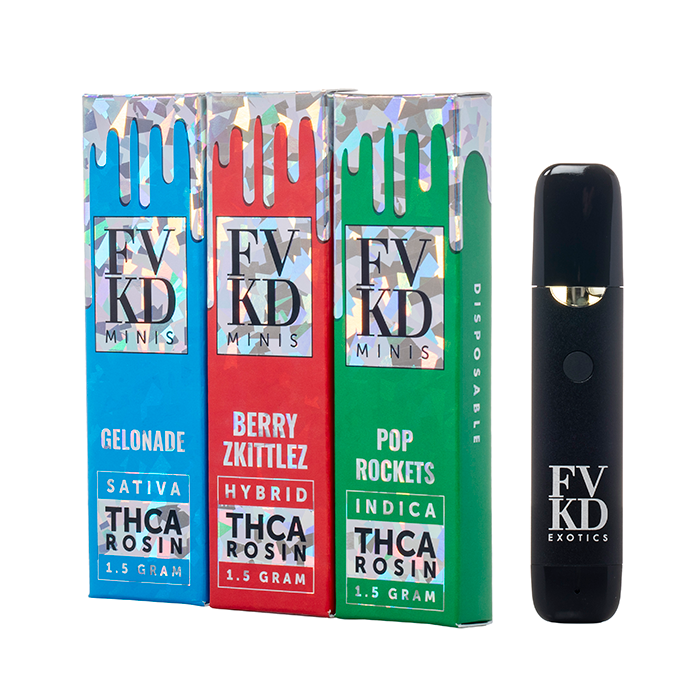 FVKD Minis THCA Rosin Disposable Vape | 1.5G FVKD Exotics Coastal Hemp Co
