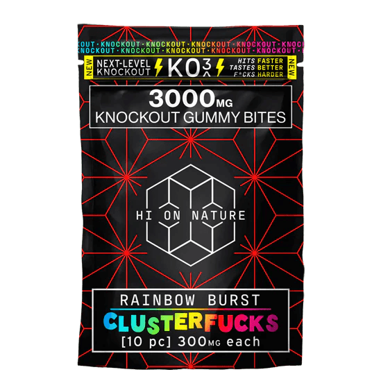 Knockout Blend Gummy Bites - CLUSTERF*CKS 3000 mg - Coastal Hemp Co