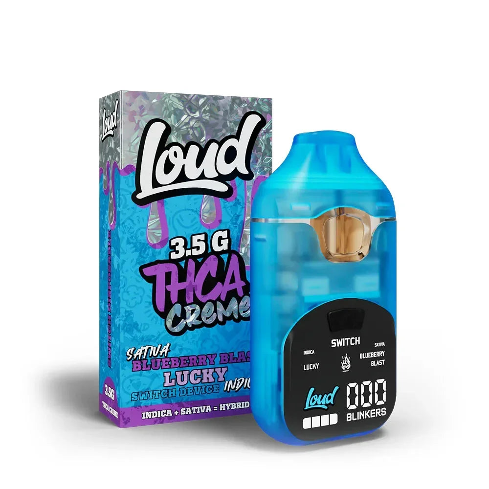 LOUD 3.5 THCA CREME Disposable 5pk Display FVKD Exotics Coastal Hemp Co