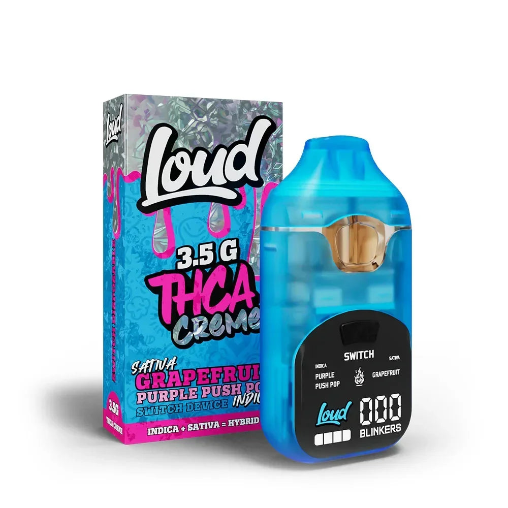 LOUD 3.5 THCA CREME Disposable 5pk Display FVKD Exotics Coastal Hemp Co