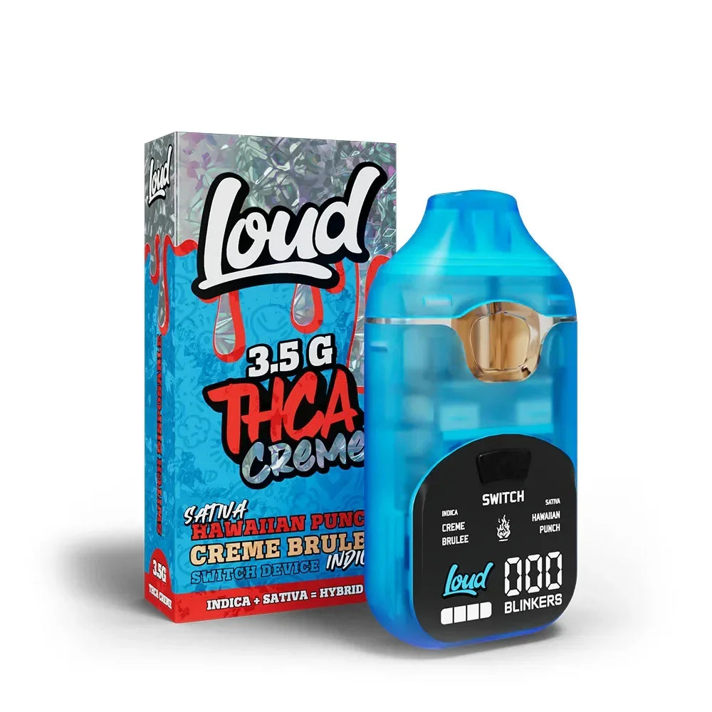 LOUD 3.5 THCA CREME Disposable 5pk Display FVKD Exotics Coastal Hemp Co