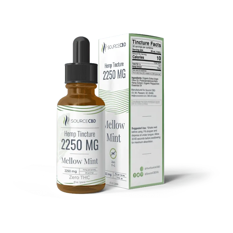 Mellow Mint CBD Oil Tincture - Coastal Hemp Co - Coastal Hemp Co