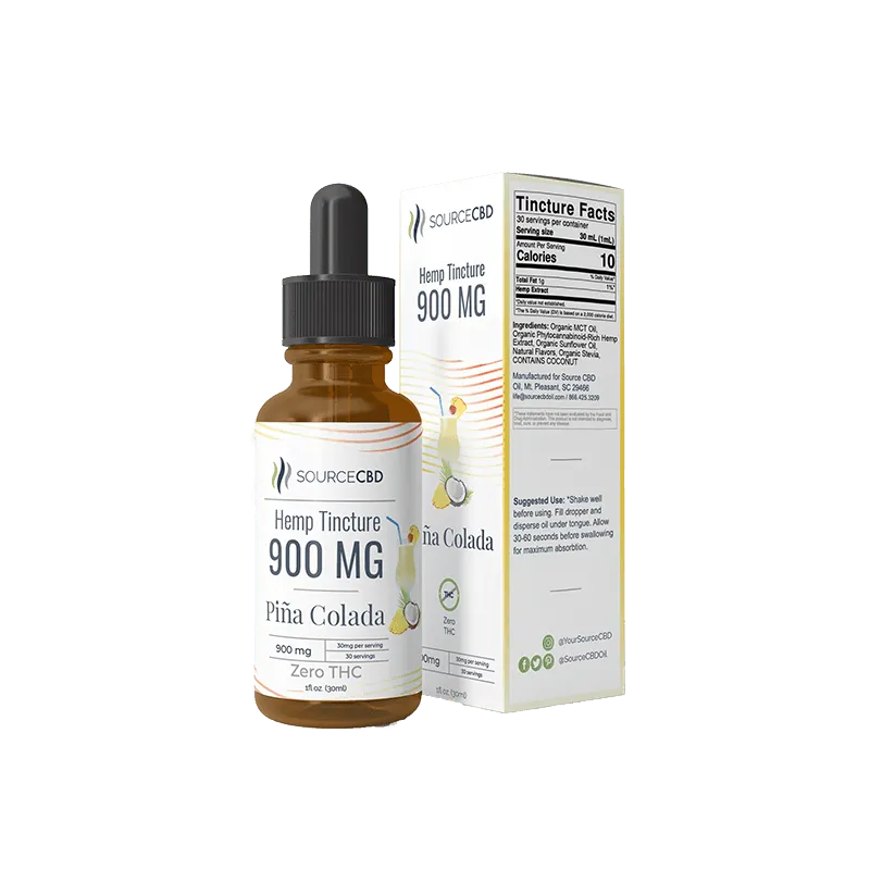 Pina Colada CBD Tincture (Full Spectrum) - Coastal Hemp Co - Coastal Hemp Co