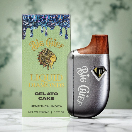 Big Chief THCA Liquid Diamond 2G Disposable - Gelato Cake Big Chief Coastal Hemp Co