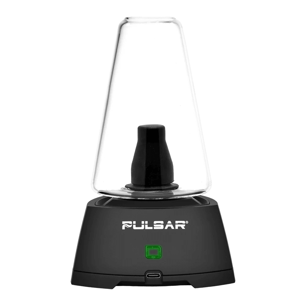 Pulsar Sipper Concentrate 510 Cartridge Vaporizer, dry cup edition, black base with glass top
