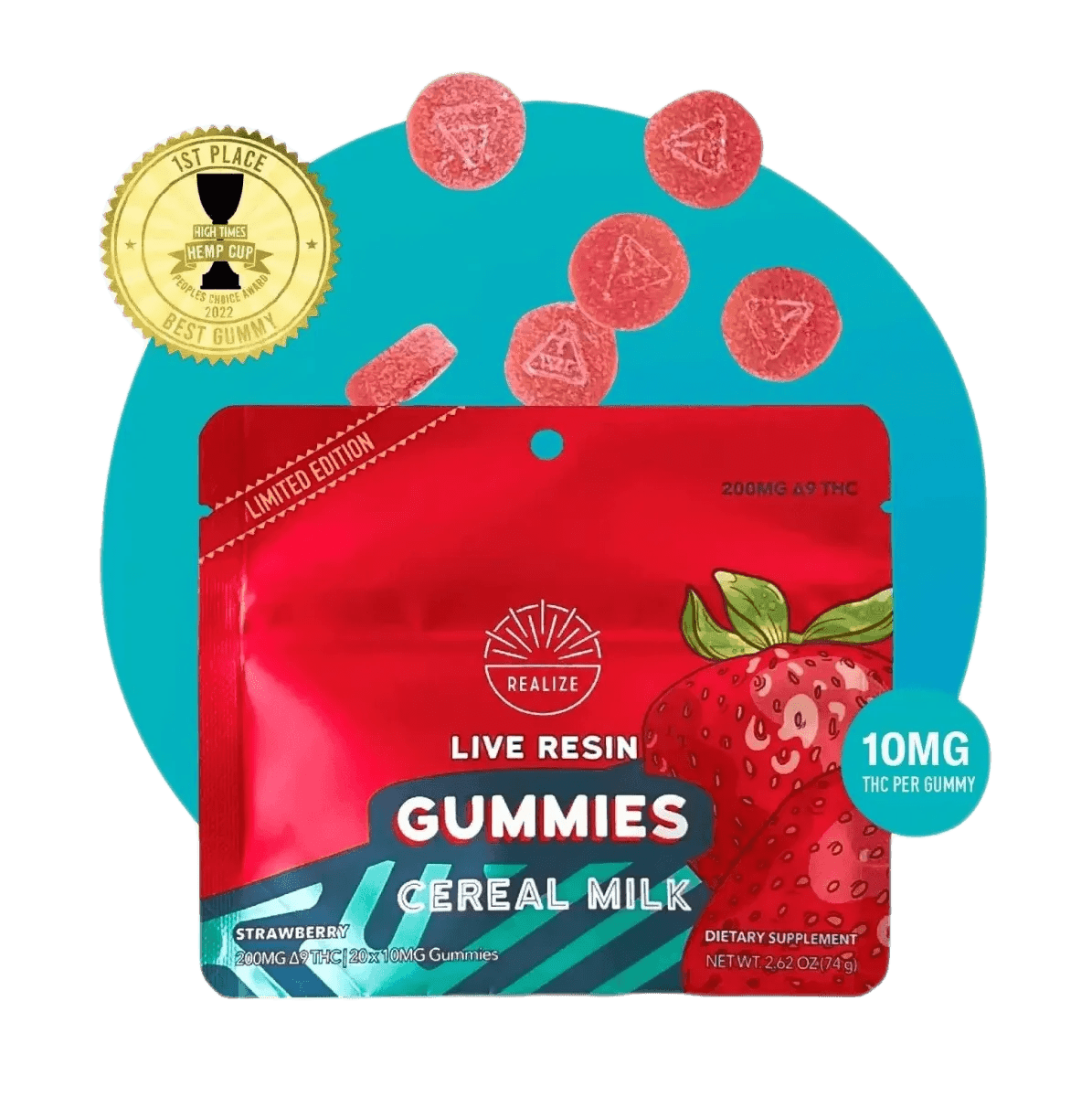 Realize Live Resin Delta 9 Gummies 200 mg - LIMITED EDITION - Coastal Hemp Co
