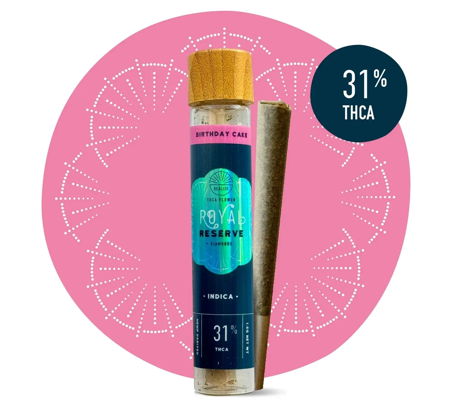 Realize Royal Reserve Pre-Roll with THCA 1.5g Realize Coastal Hemp Co