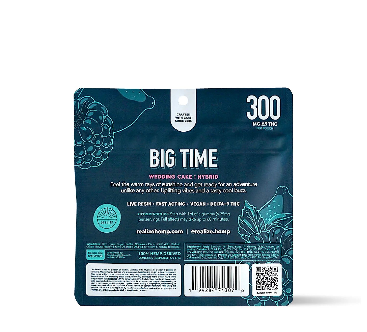 Realize Big Time Gummies 300mg Realize Coastal Hemp Co