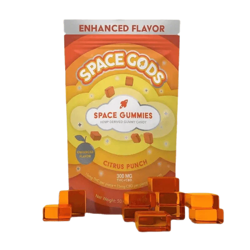Space Gods Space Gummies – Regular Dose | THC + CBD – 10pc - Coastal Hemp Co