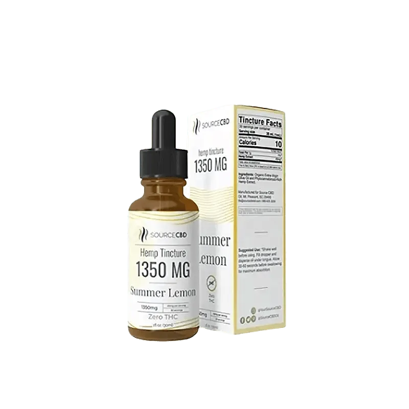 Summer Lemon CBD Oil Tincture Broad-Spectrum - Coastal Hemp Co - Coastal Hemp Co