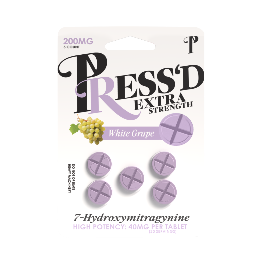 PRESS'D 7-Hydroxymitragynine Extra Strength Tablets 5-pk Trippy Sugar Coastal Hemp Co