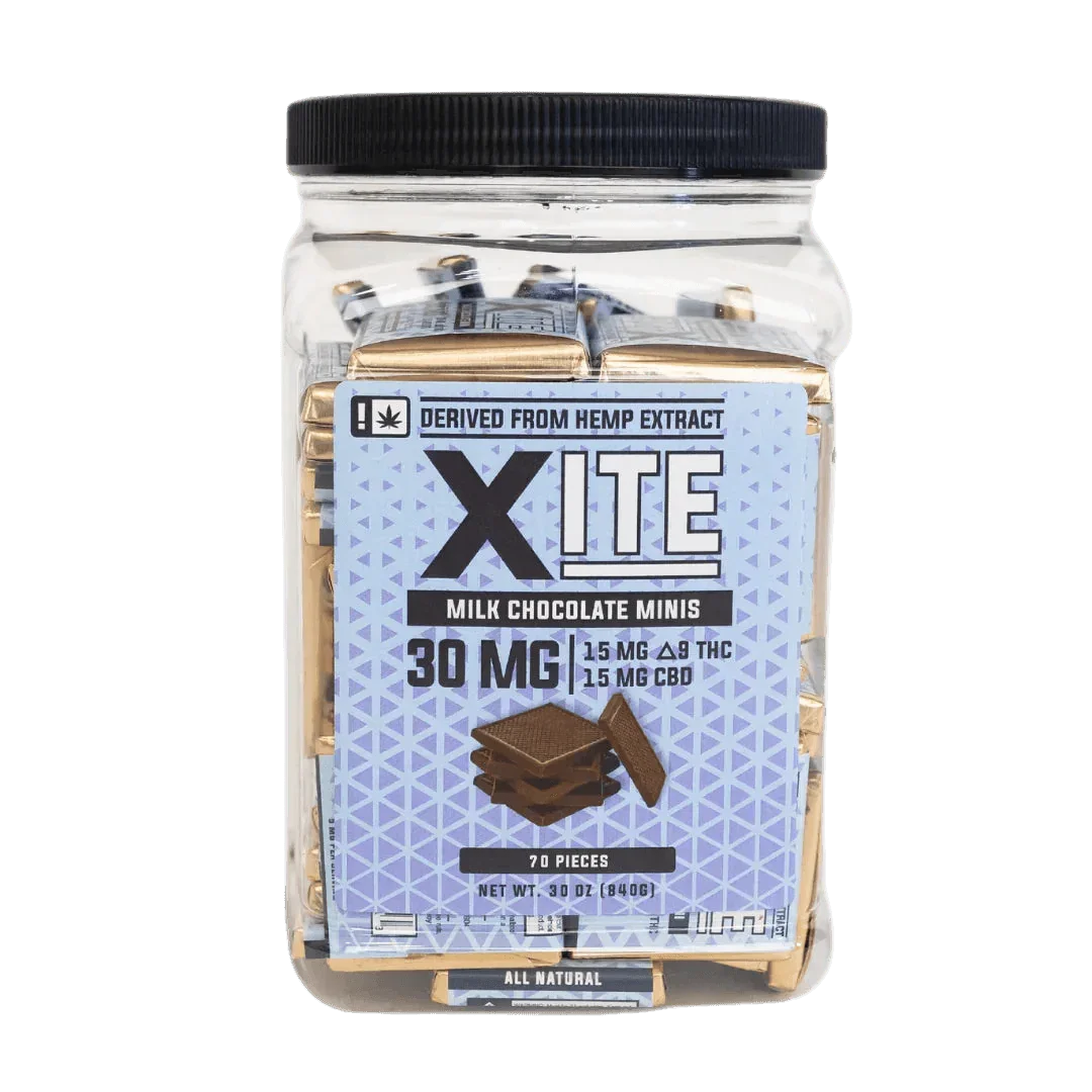 XITE - D9 Chocolate Minis - 15MG D9/15MG CBD - Coastal Hemp Co