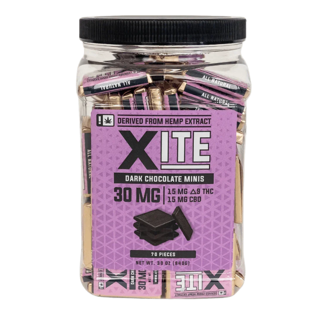 XITE - D9 Chocolate Minis - 15MG D9/15MG CBD - Coastal Hemp Co