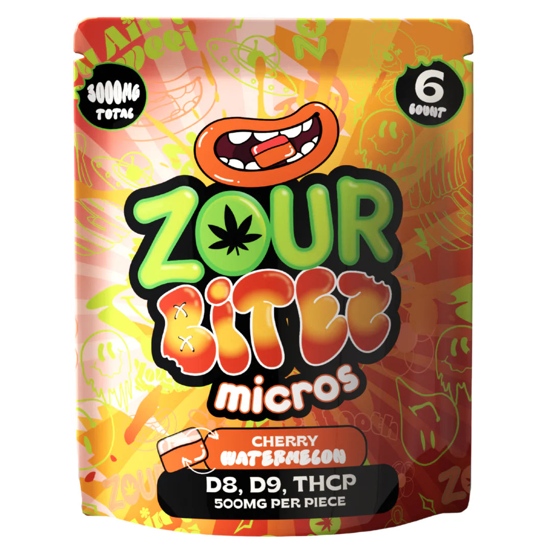 Zour Bitez 3000mg 6Pk Gummies Zour Stash Coastal Hemp Co