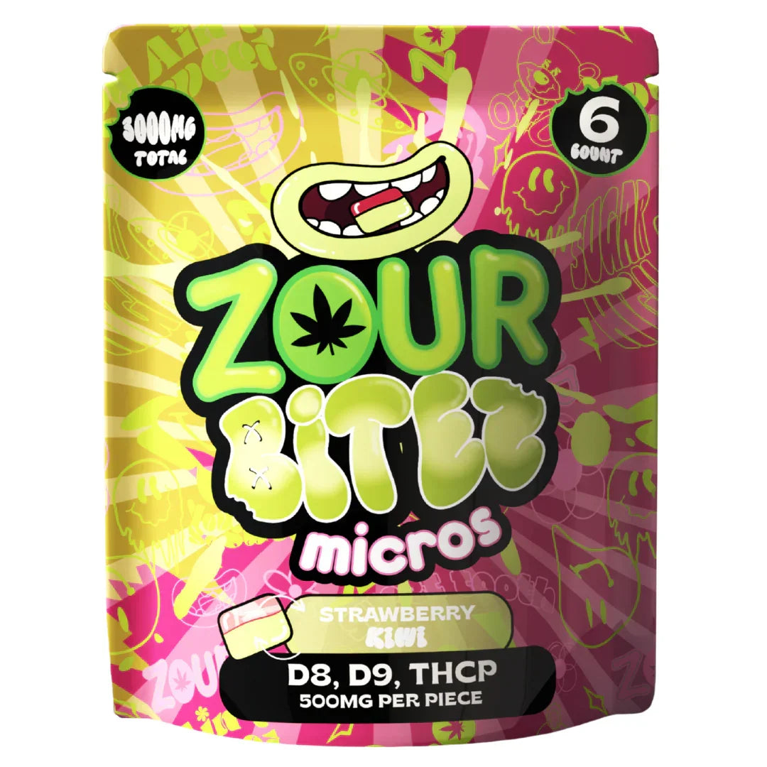 Zour Bitez 3000mg 6Pk Gummies Zour Stash Coastal Hemp Co
