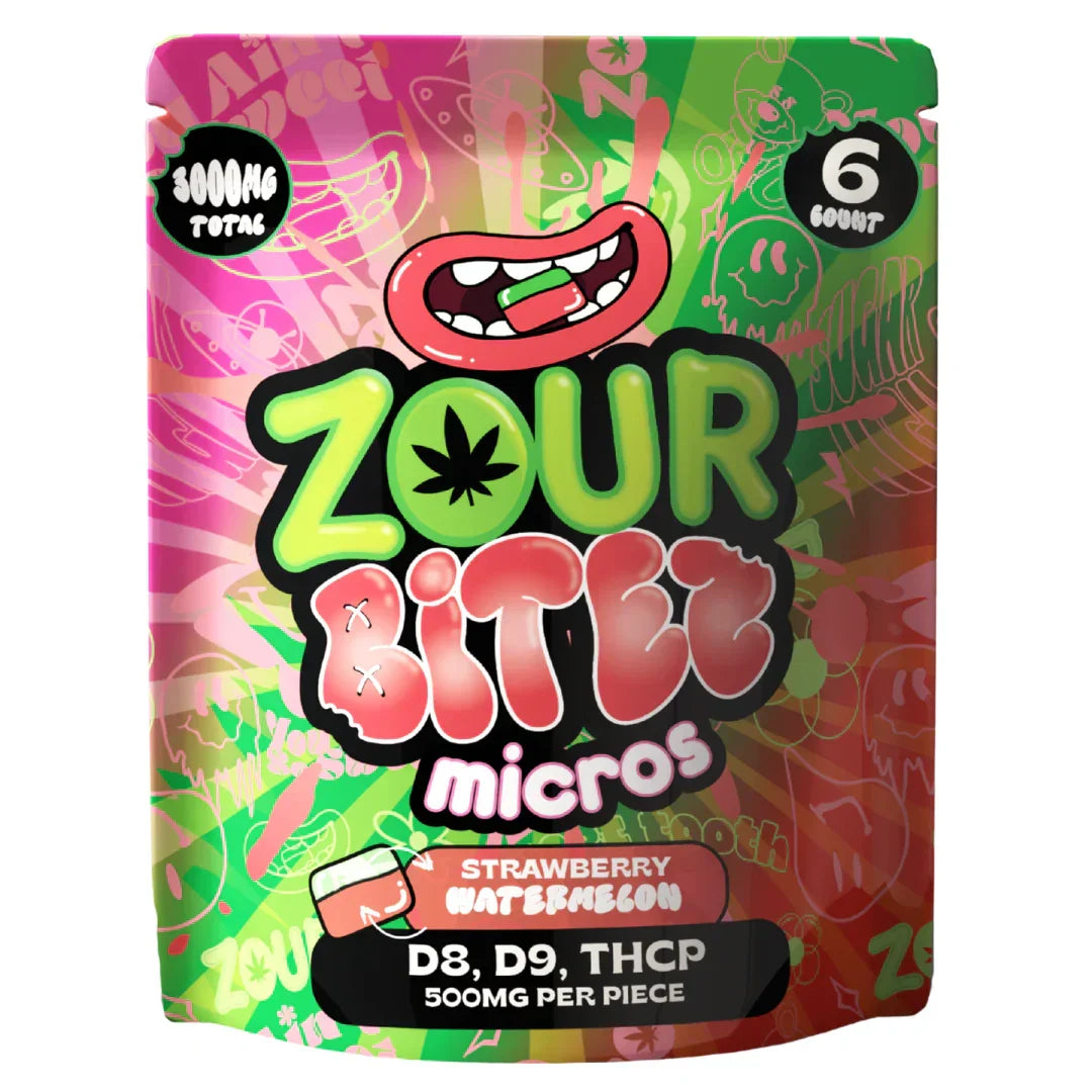 Zour Bitez 3000mg 6Pk Gummies Zour Stash Coastal Hemp Co