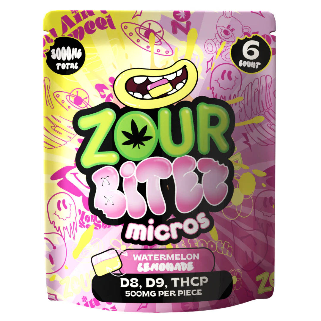 Zour Bitez 3000mg 6Pk Gummies Zour Stash Coastal Hemp Co