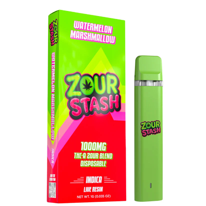 Zour Stash THCA Live Resin Disposable 1G Ice Kream Coastal Hemp Co