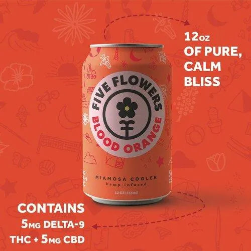 Five Flowers Delta 9 Seltzers 5 mg