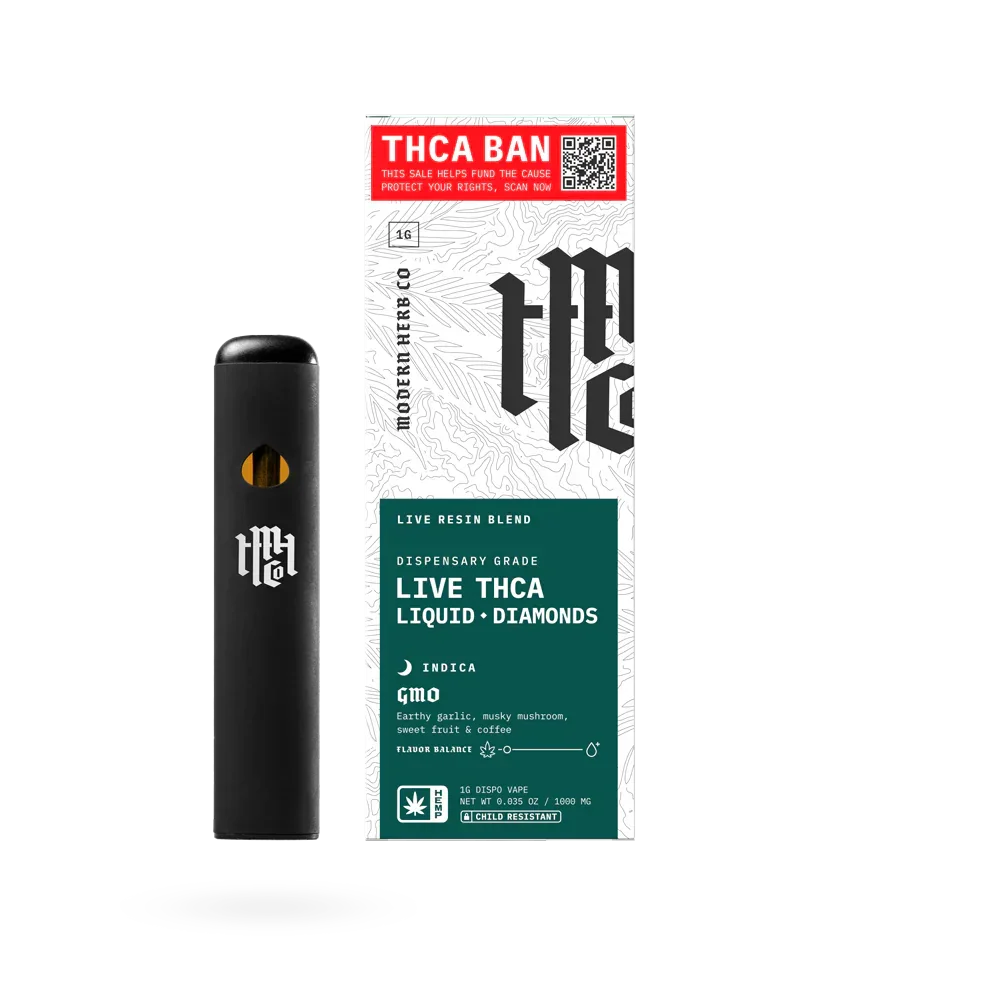 Modern Herb Co Liquid Diamonds THCA Disposable 1G Modern Herb Co Coastal Hemp Co
