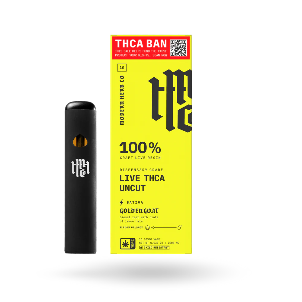 Modern Herb THCA Live Resin Disposable - Uncut Modern Herb Co. Coastal Hemp Co