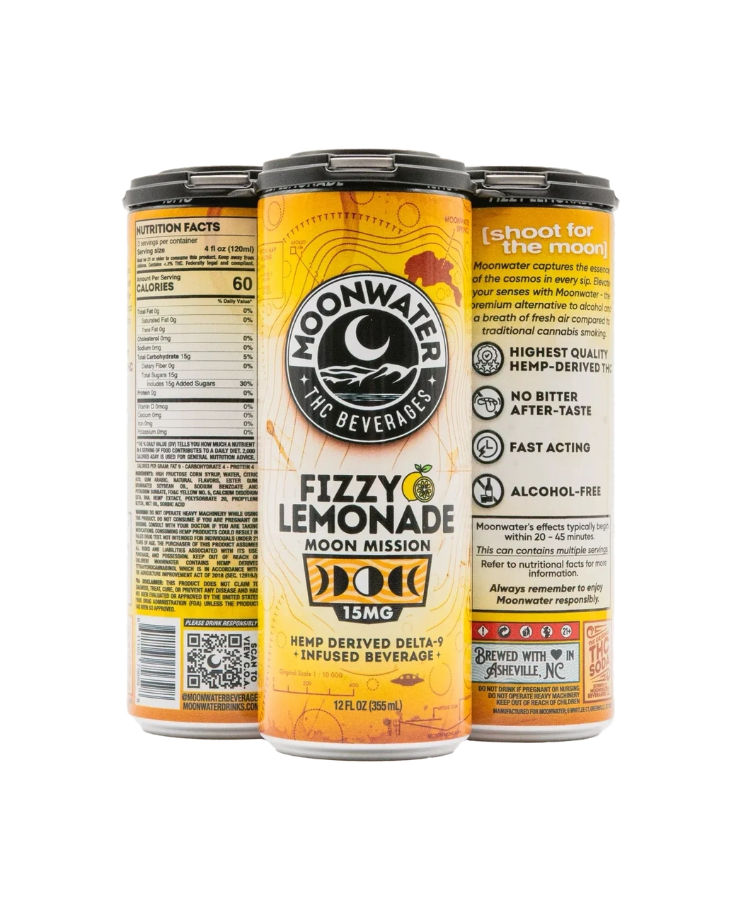 MoonWater Moonshot Fizzy THC Beverages 30mg moonwater Coastal Hemp Co