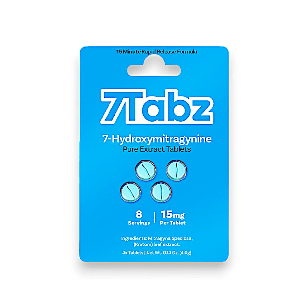 7Tabz 7-Hydroxymitragynine Kratom Tablets 15mg (4ct) | Coastal Hemp Co