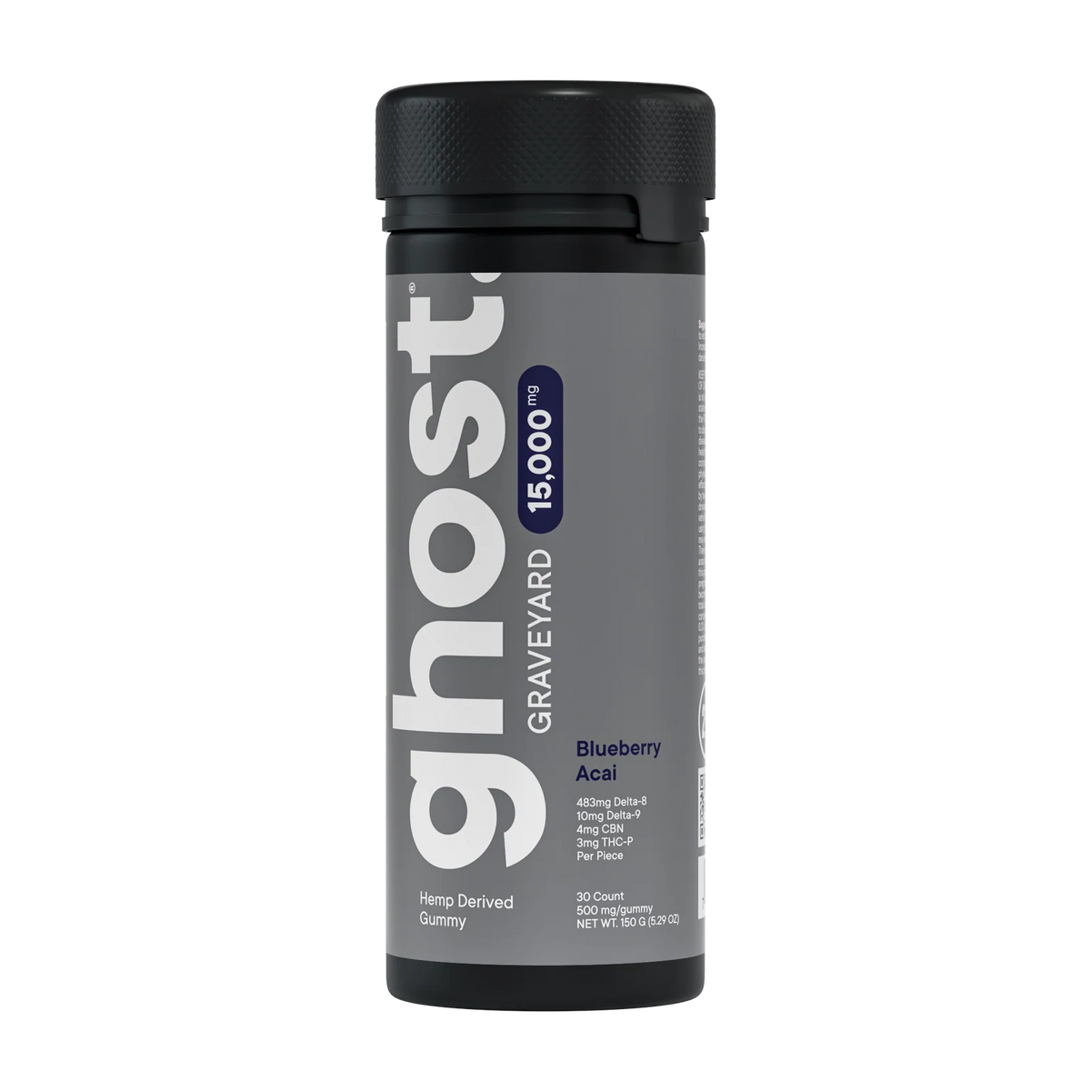 Ghost GRAVEYARD Blueberry Acai hemp-derived gummies.