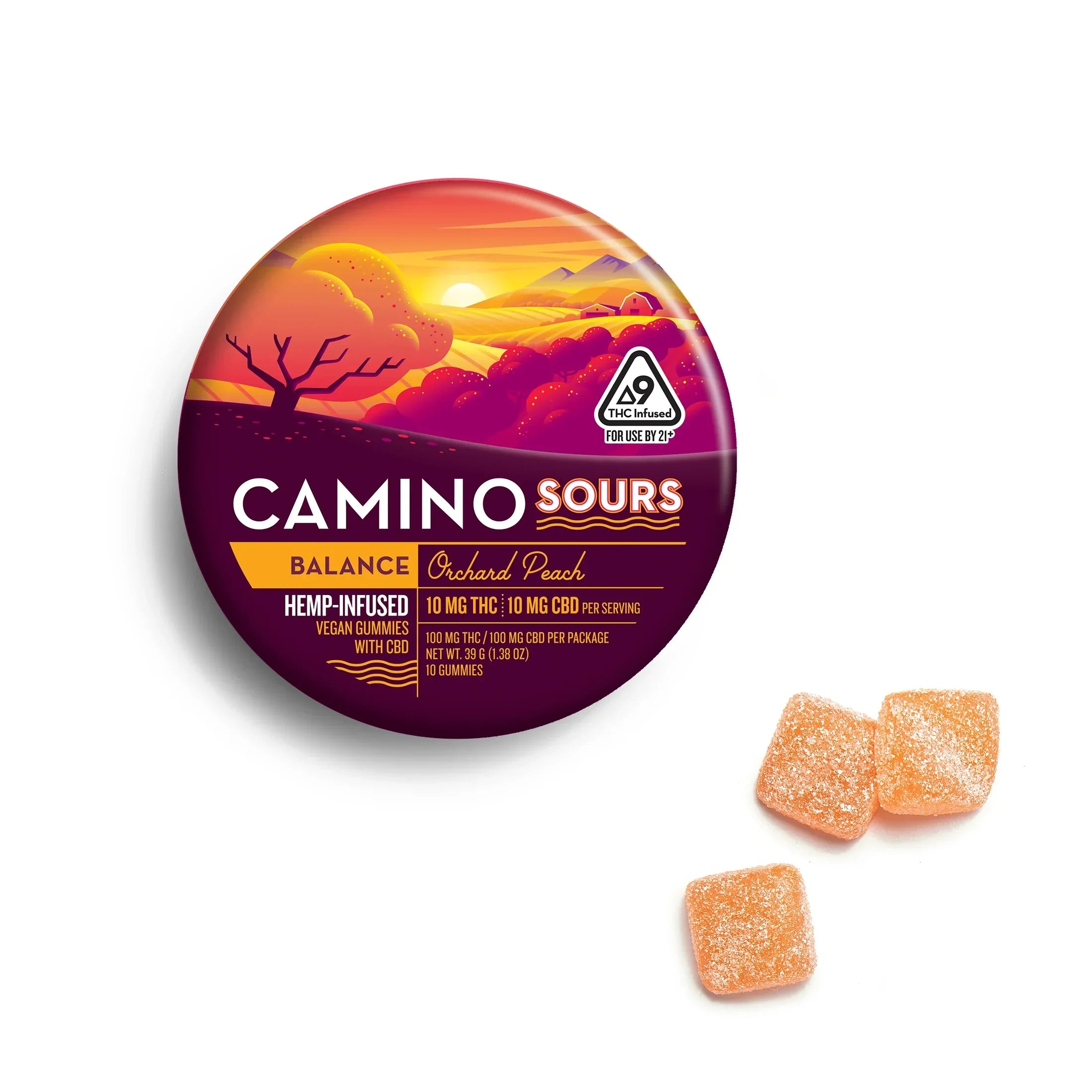 Camino Sours THC Gummies 100mg 10ct Kiva Confections Coastal Hemp Co
