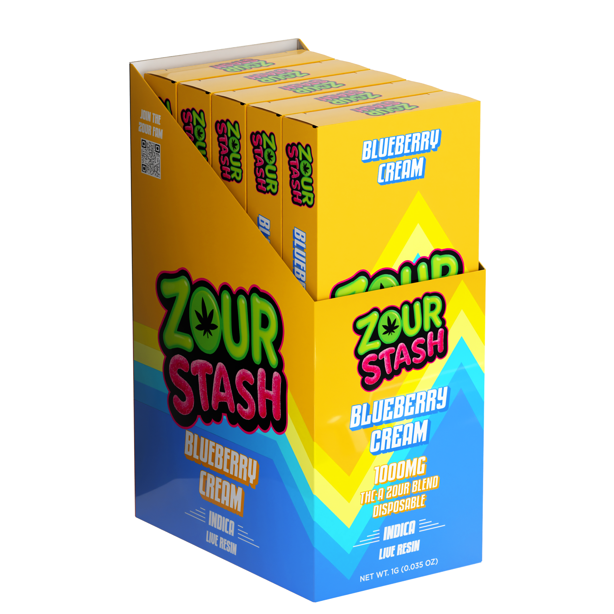 Zour Stash THCA Live Resin Disposable 1G Ice Kream Coastal Hemp Co