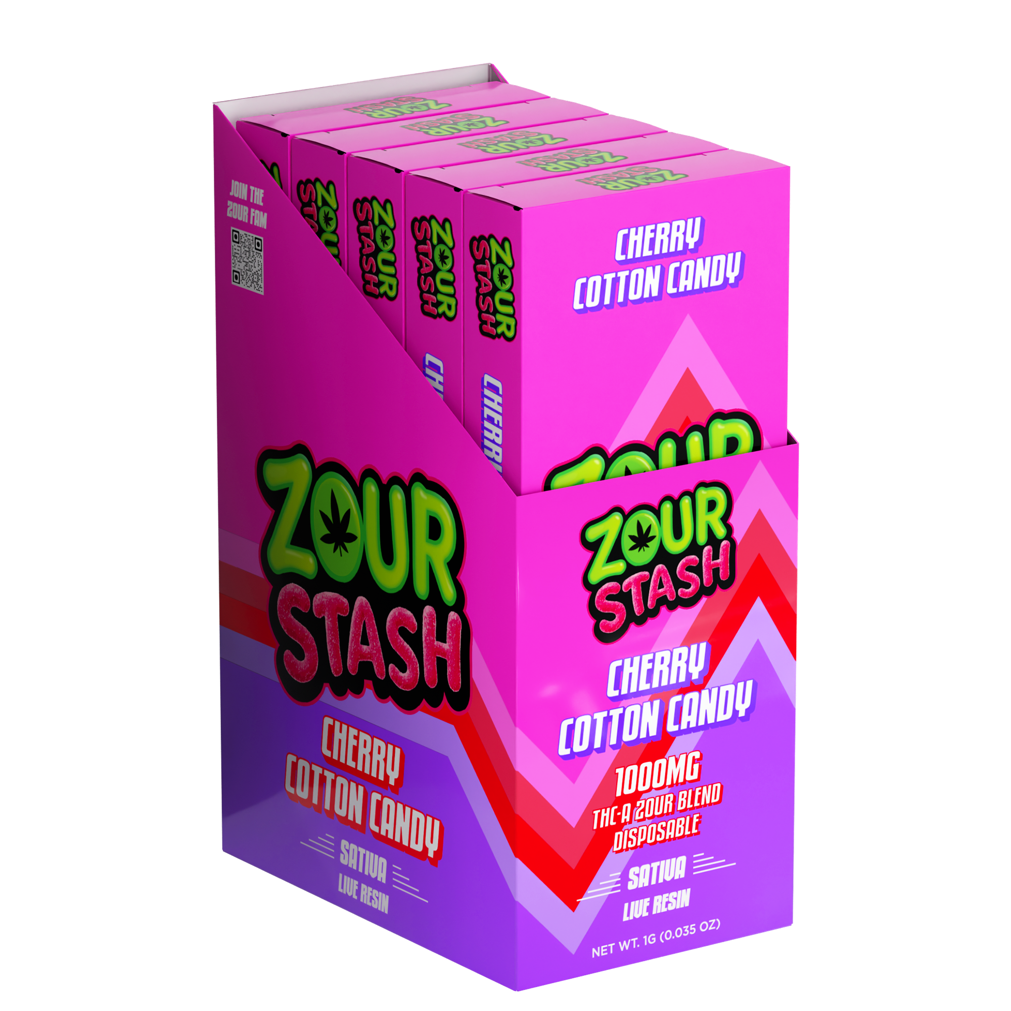 Zour Stash THCA Live Resin Disposable 1G Ice Kream Coastal Hemp Co