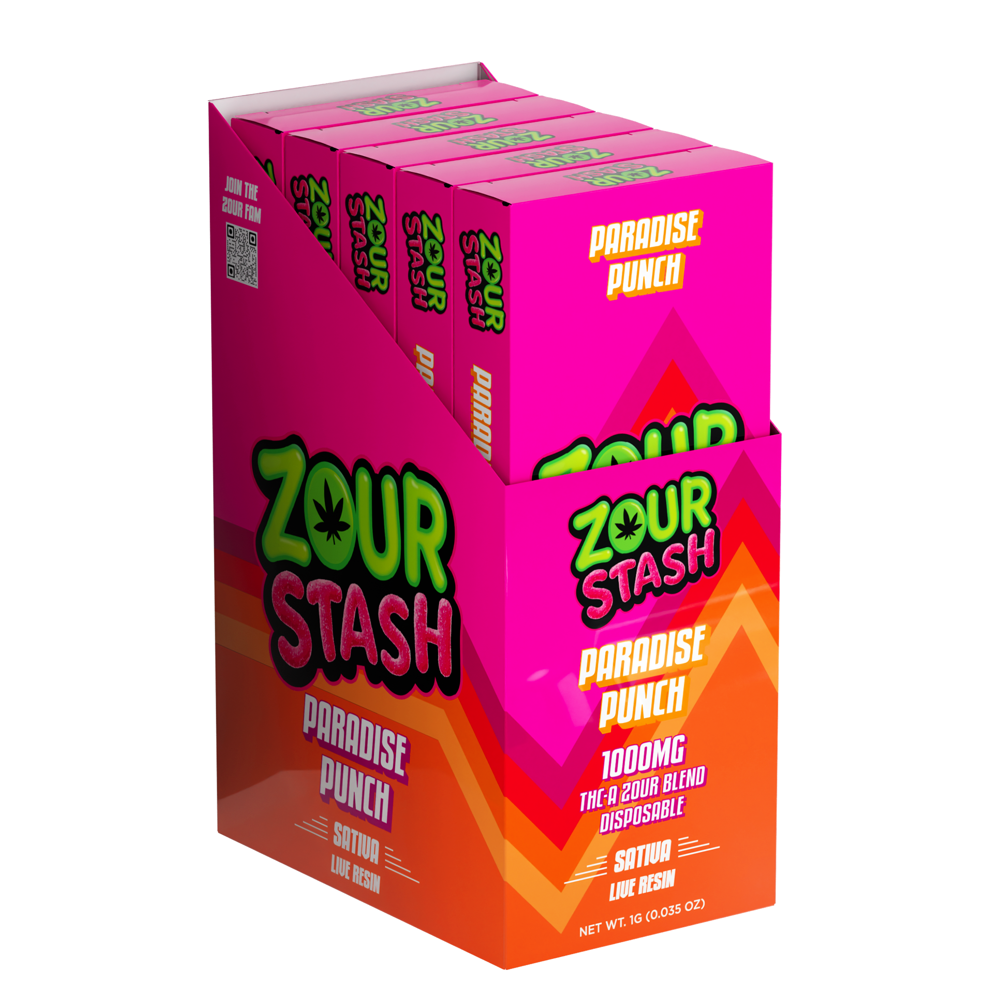 Zour Stash THCA Live Resin Disposable 1G Ice Kream Coastal Hemp Co