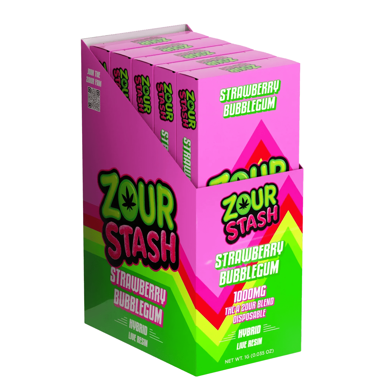 Zour Stash THCA Live Resin Disposable 1G Ice Kream Coastal Hemp Co