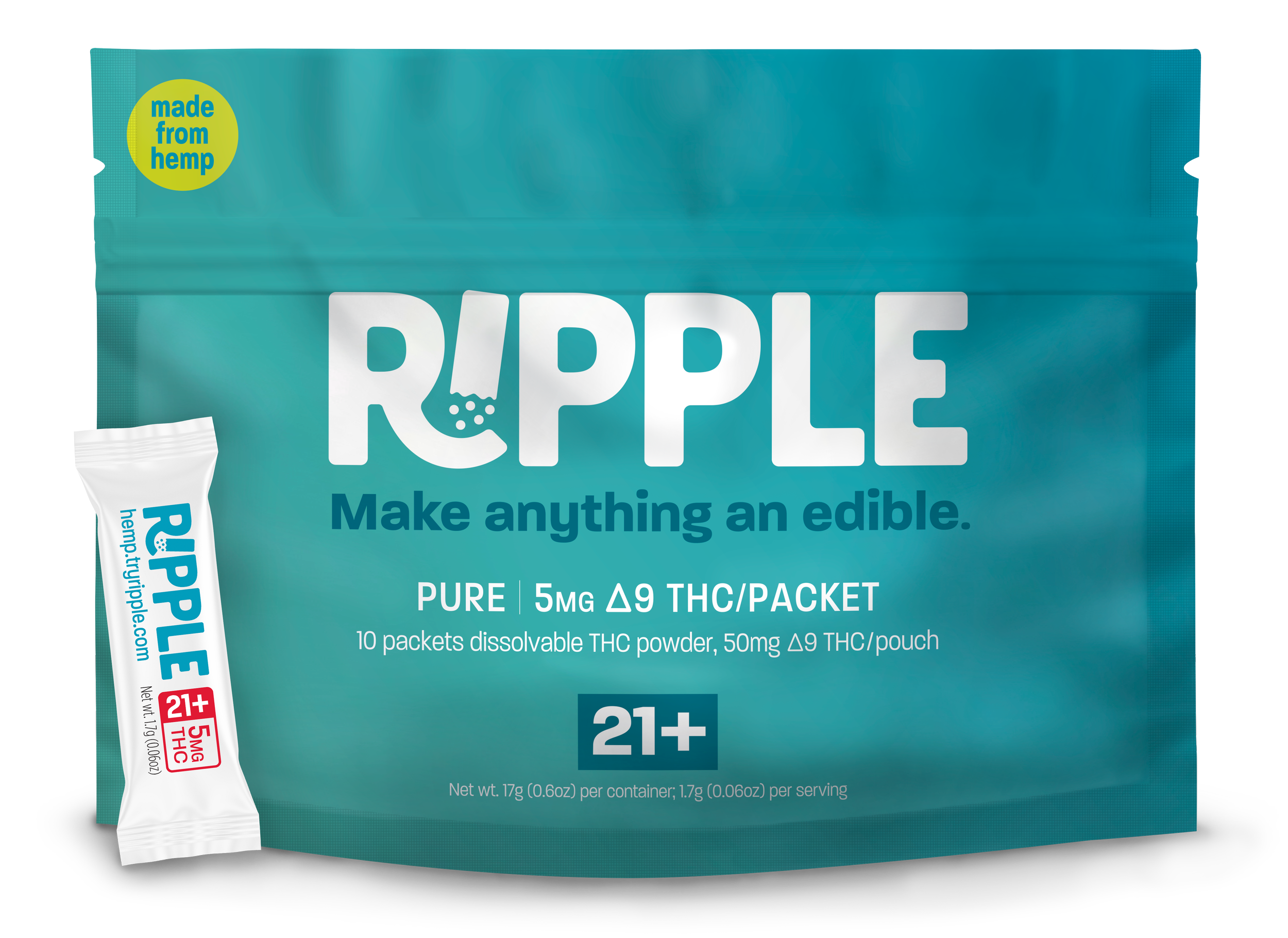 Ripple Pure Dissolvable 50mg Per Bag Ripple Coastal Hemp Co