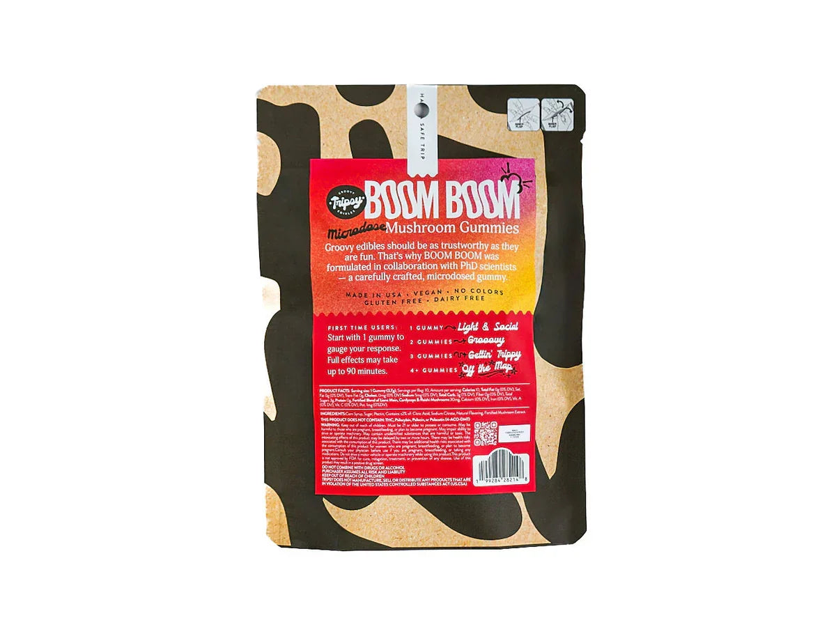 Tripsy BOOM BOOM Microdose Mushroom Gummies 10ct. Realize Coastal Hemp Co