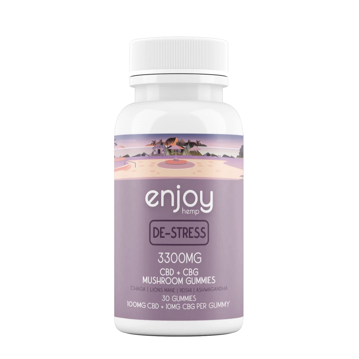 Enjoy De-Stress Gummies - CBD + CBG + Mushroom Blend